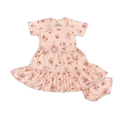 Robe à étages en jersey et bloomer en rayonne de bambou — Plantastic