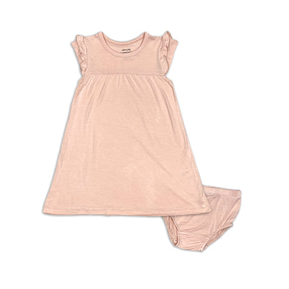 Robe à doubles manches volantées et bloomer en rayonne de bambou — Blossom