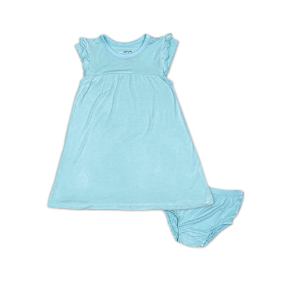 Robe à doubles manches volantées et bloomer en rayonne de bambou — Cotton Candy