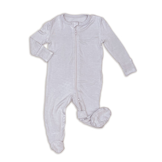 Bamboo Footies with Two Way Zipper (Shadow)