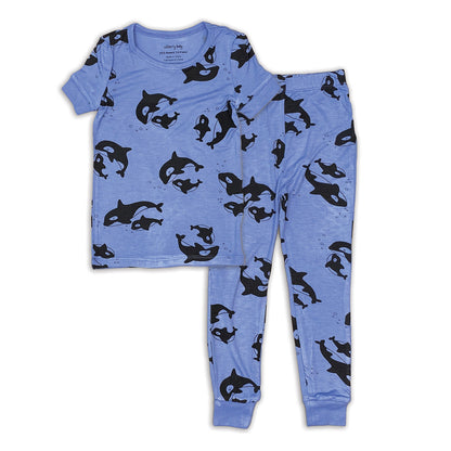 Rayon from Bamboo Short Sleeve Pajama Set (Orca Print)