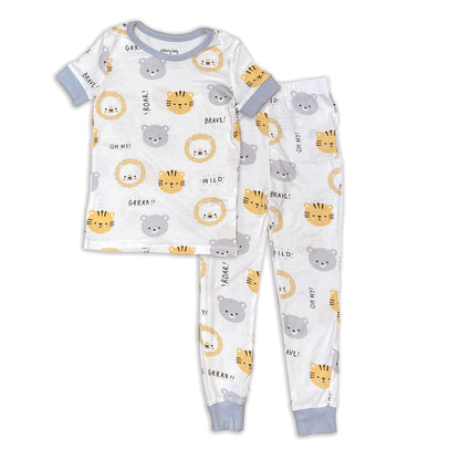 Pyjama en rayonne de bambou à manches courtes — Lion Tiger & Bears