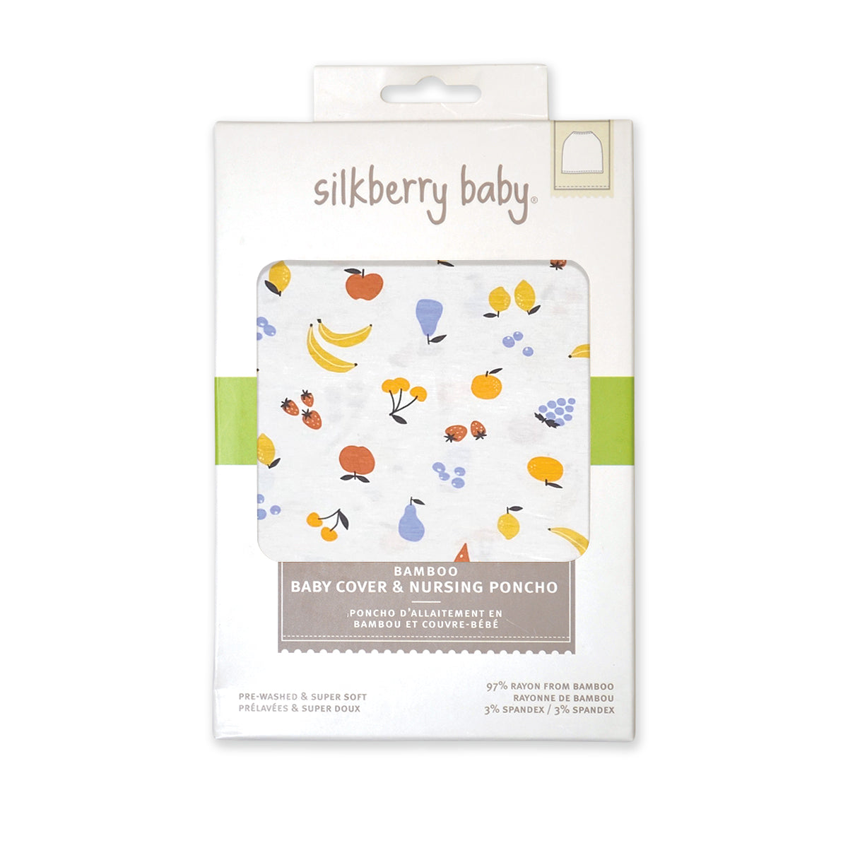Bamboo Baby Cover & Nursing Poncho (Fruit Salad Print)