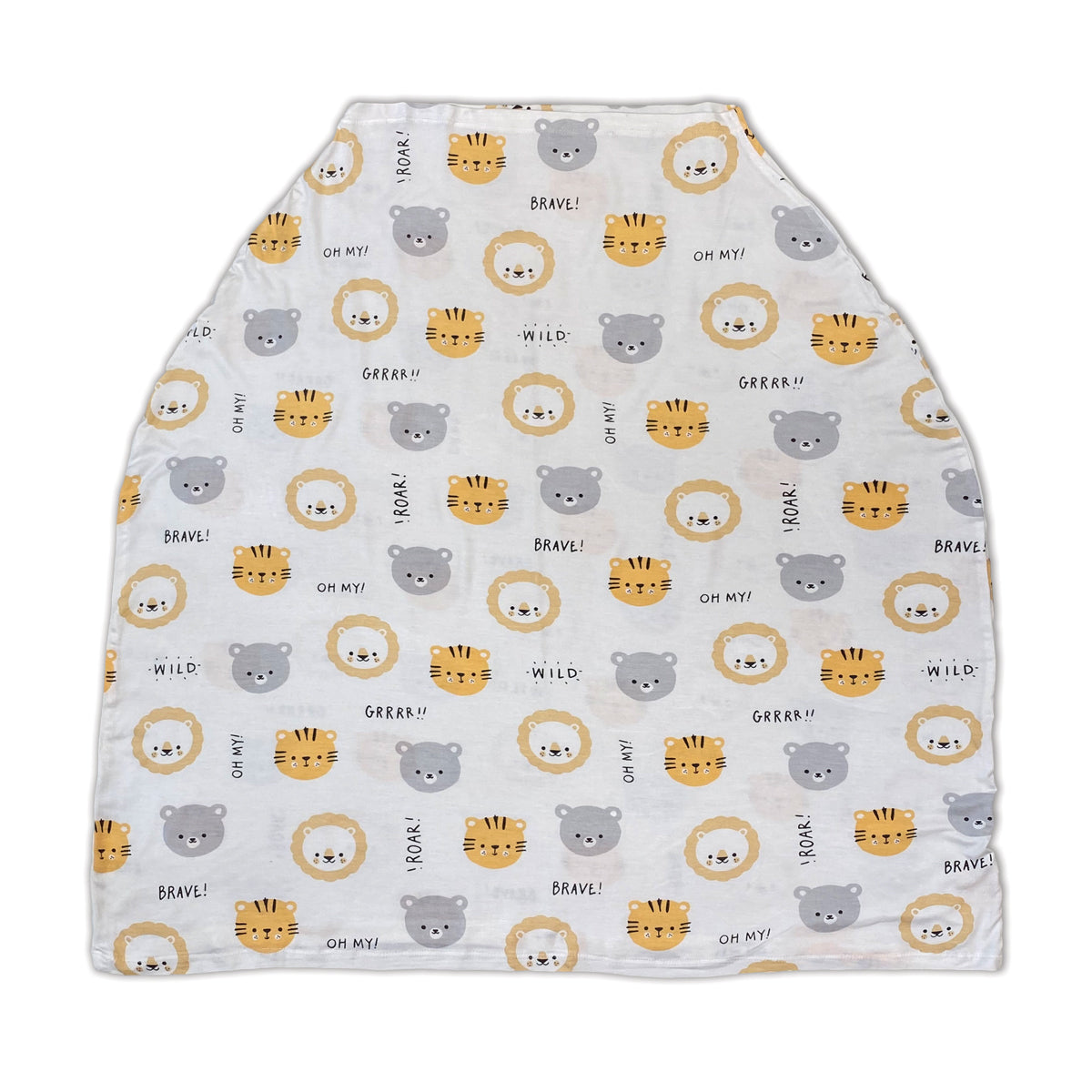 Bamboo Baby Cover & Nursing Poncho (Lion Tiger & Bears Print)