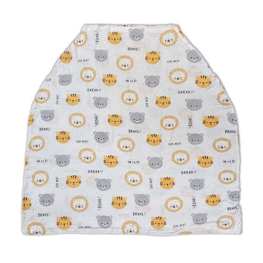 Bamboo Baby Cover & Nursing Poncho (Lion Tiger & Bears Print)