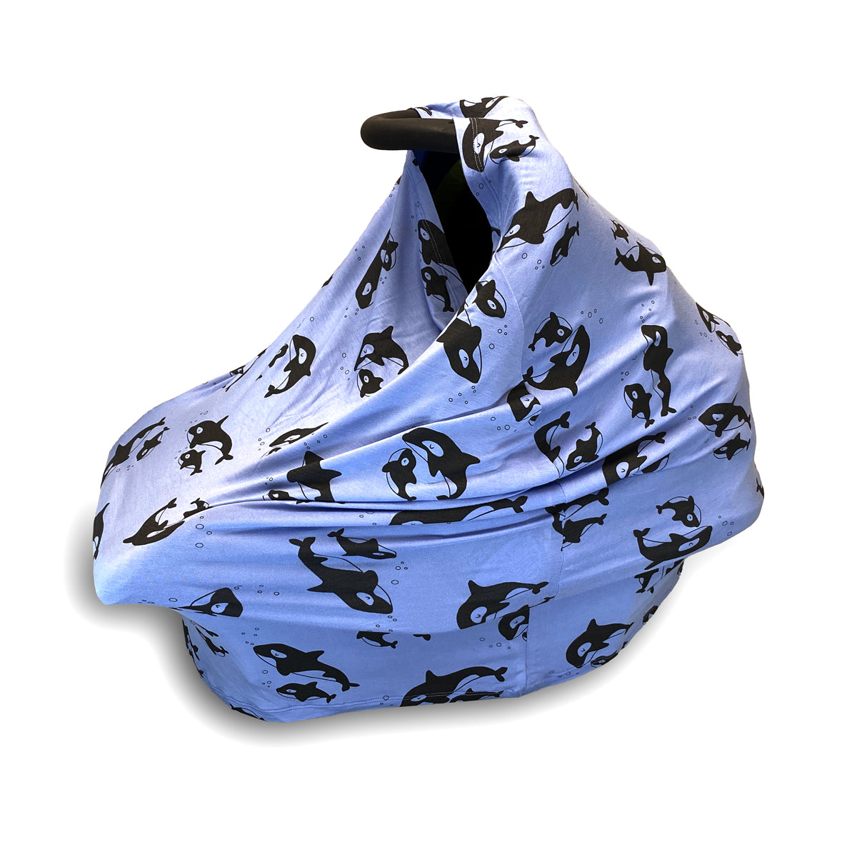 Bamboo Baby Cover & Nursing Poncho (Orca Print)