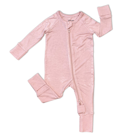 Bamboo 2-way Zipper Convertible Romper (Teatime Pink)