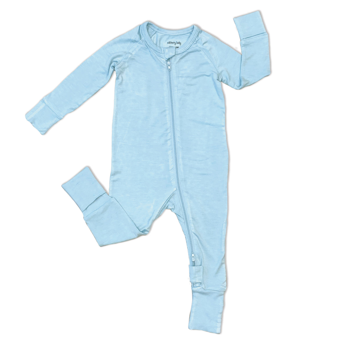 Bamboo 2-way Zipper Romper/Footless Sleeper (Sky)