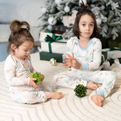 Rayon from Bamboo Long Sleeve Pajama Set (Moose Woods Print)