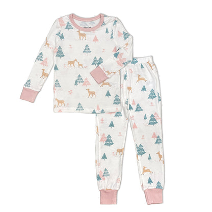 Pyjama en rayonne de bambou à manches longues — Deer Forest