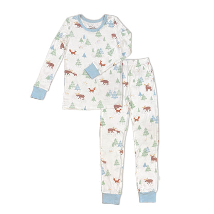 Rayon from Bamboo Long Sleeve Pajama Set (Moose Woods Print)
