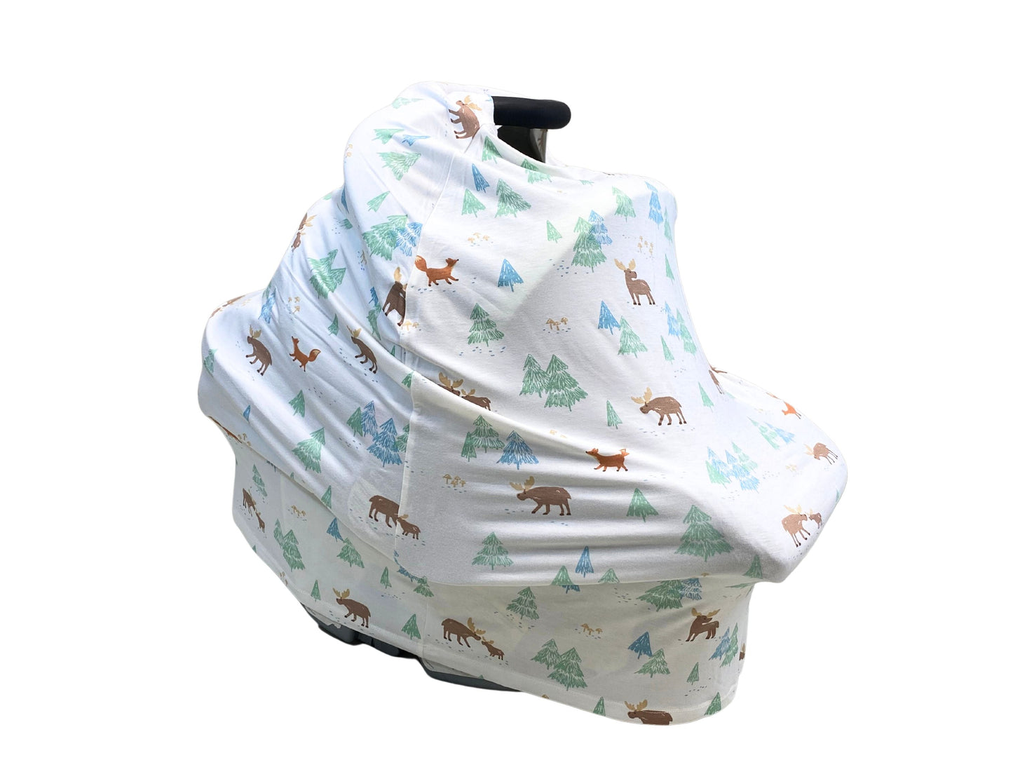Bamboo Baby Cover & Nursing Poncho (Moose Woods Print)