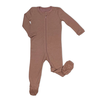 Dormeuse en laine et rayonne de bambou à zip double sens — Earthy