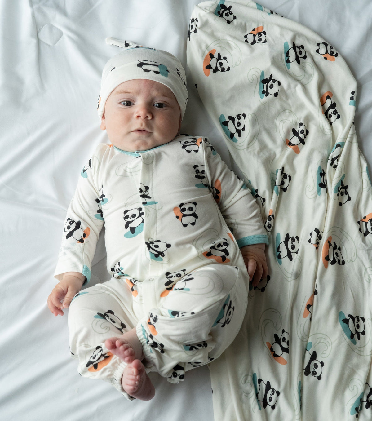 Bamboo Knot Hat (Surfs Up Panda Print)