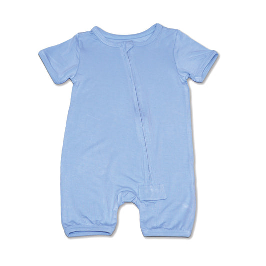 Bamboo Short Sleeve Zippy Romper (Skydive)