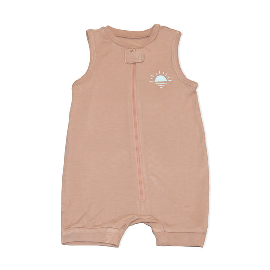 Bamboo Sleeveless Romper (Maple Sugar)