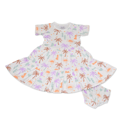 Robe à étages en jersey et bloomer en rayonne de bambou — Boho Surf