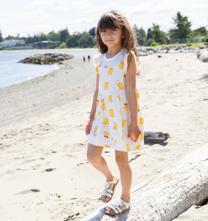 Robe à manches volantées et bloomer en rayonne de bambou — Little Chick