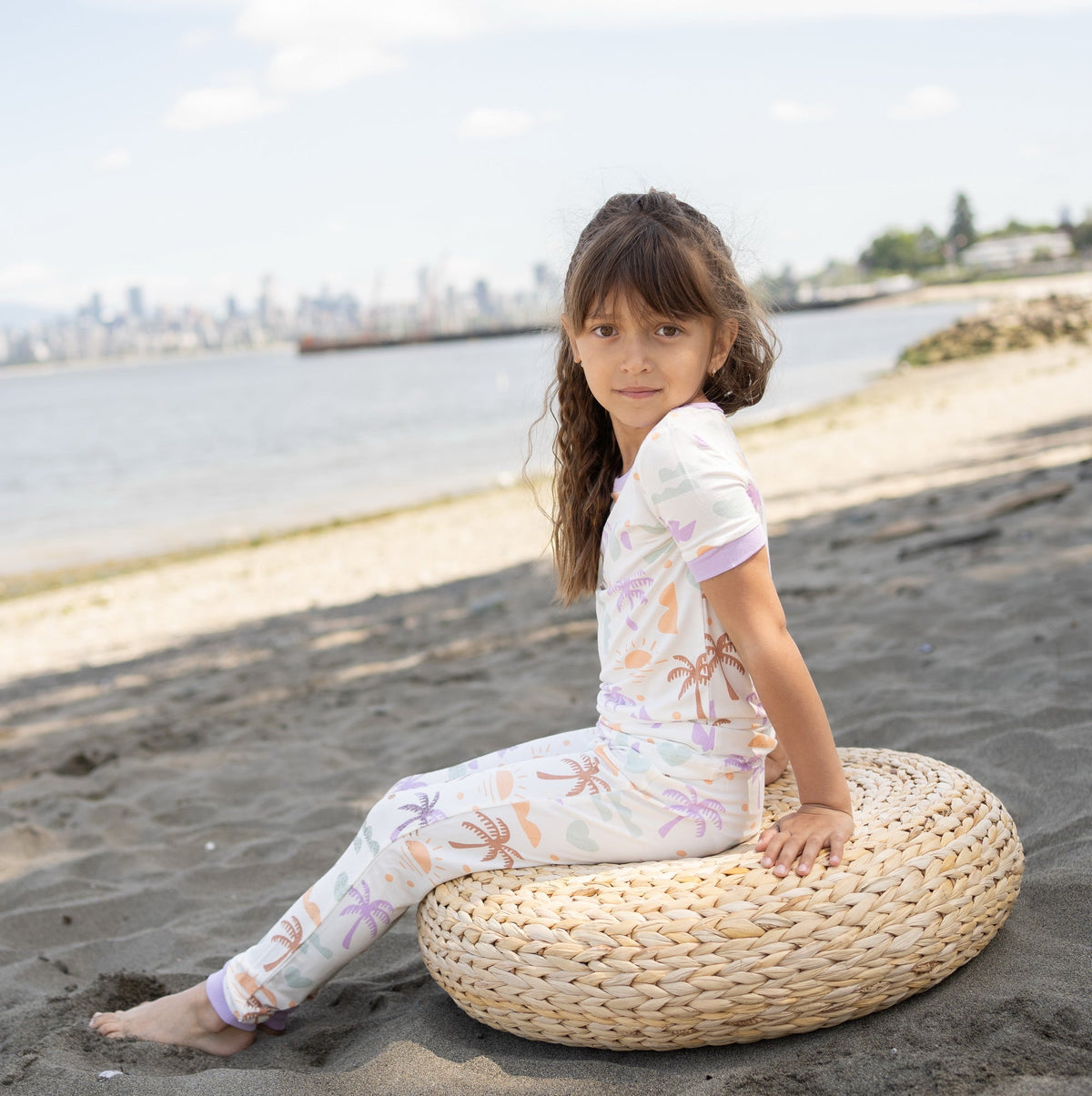Bamboo Short Sleeve Pajama Set (Boho Surf Print)