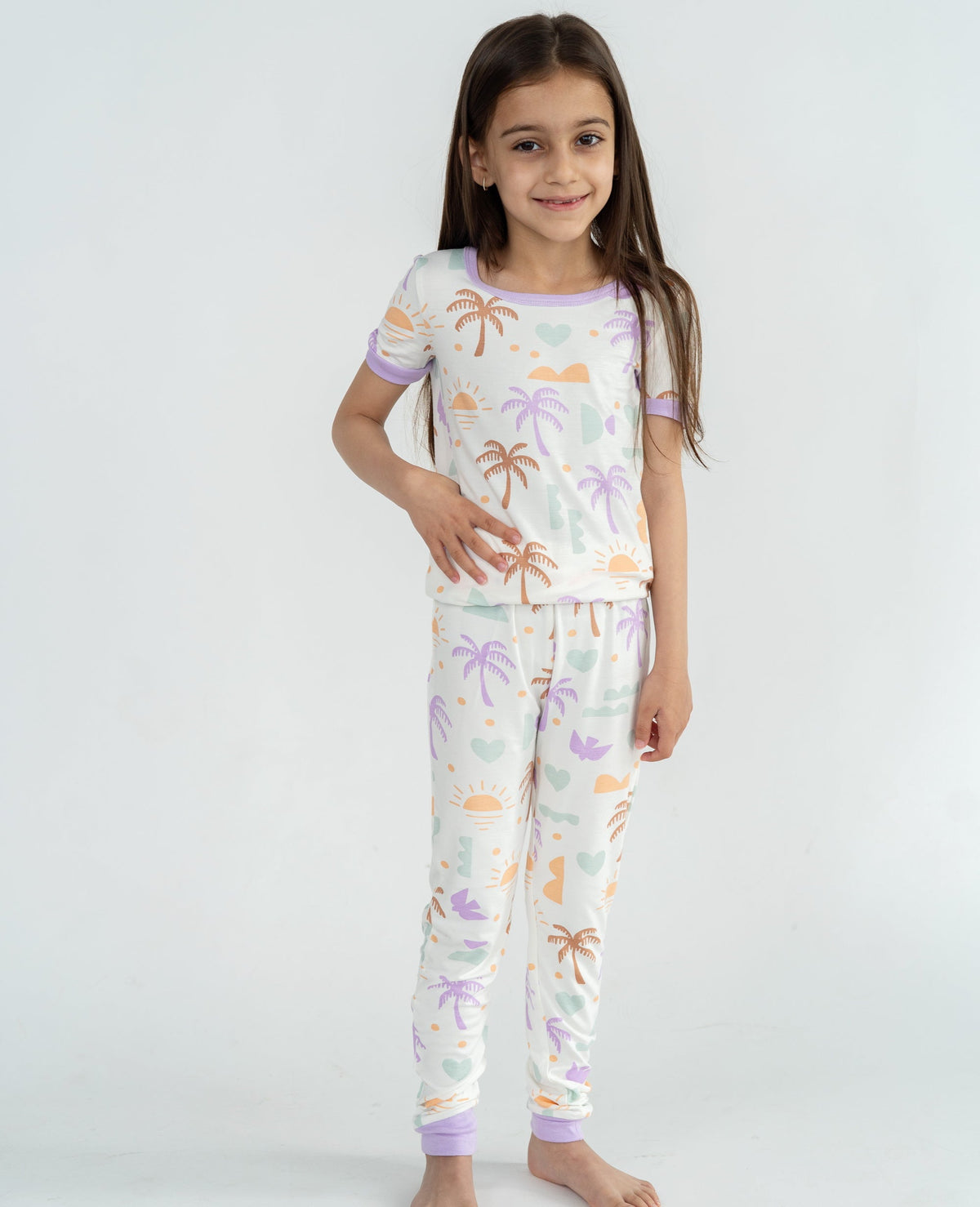 Bamboo Short Sleeve Pajama Set (Boho Surf Print)