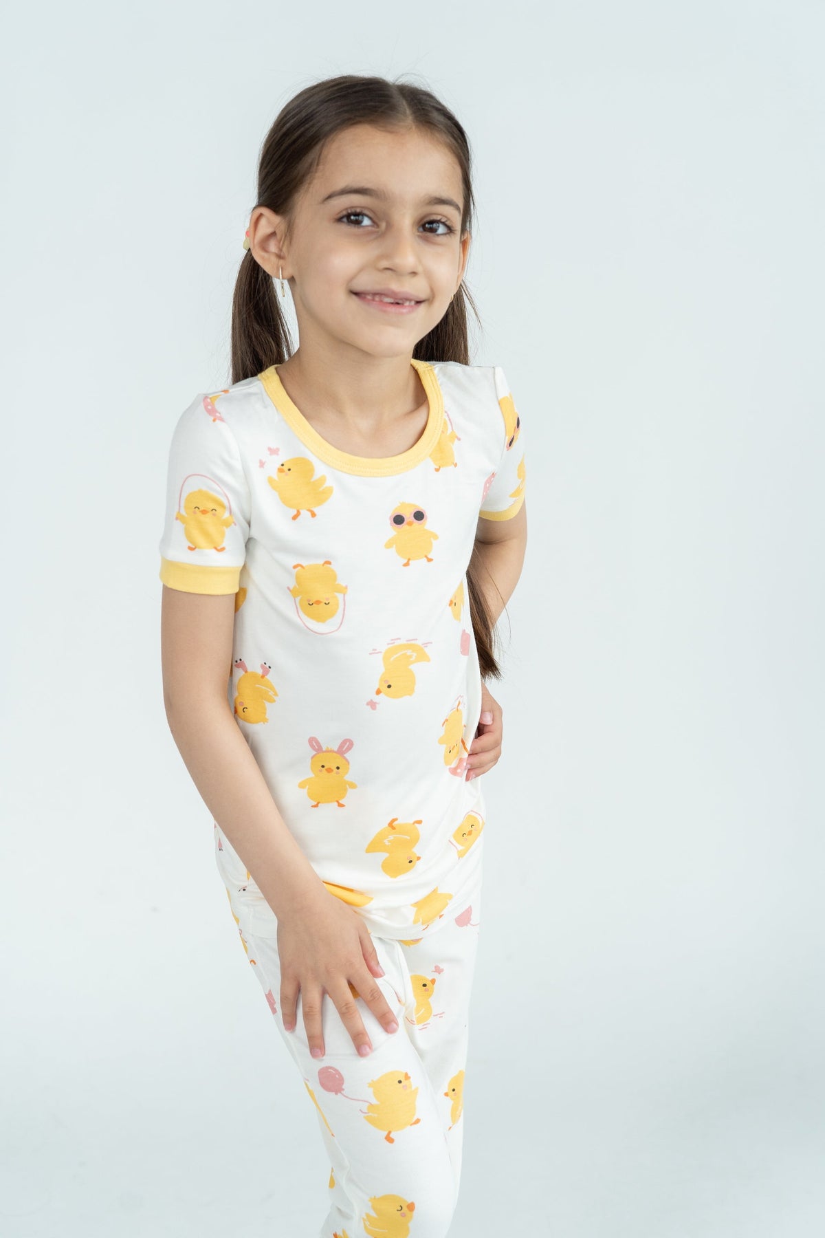 Bamboo Short Sleeve Pajama Set (Little Chick Print)