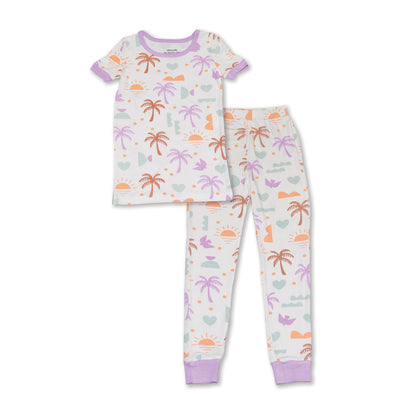 Pyjama en rayonne de bambou à manches courtes — Boho Surf