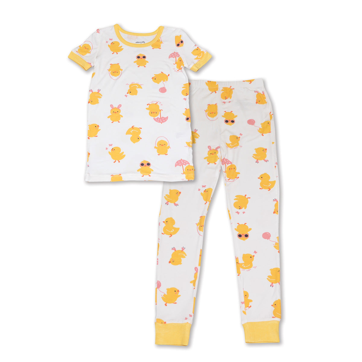 Bamboo Short Sleeve Pajama Set (Little Chick Print)