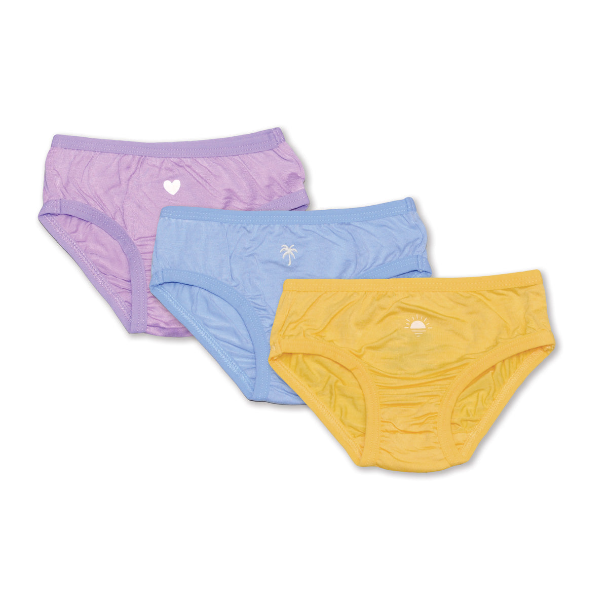 Bamboo Girls Bikini Underwear 3 pack (Banana/Lavender/Skydive)