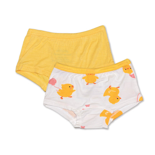 Bamboo Boyshorts Underwear 2 pack (Little Chick/Banana Cream)