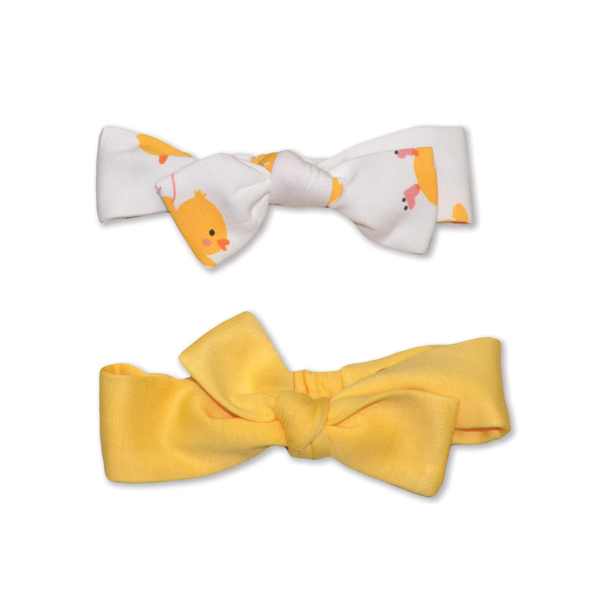 Bamboo Headbands 2 pack (Little Chick Print/Banana Cream)