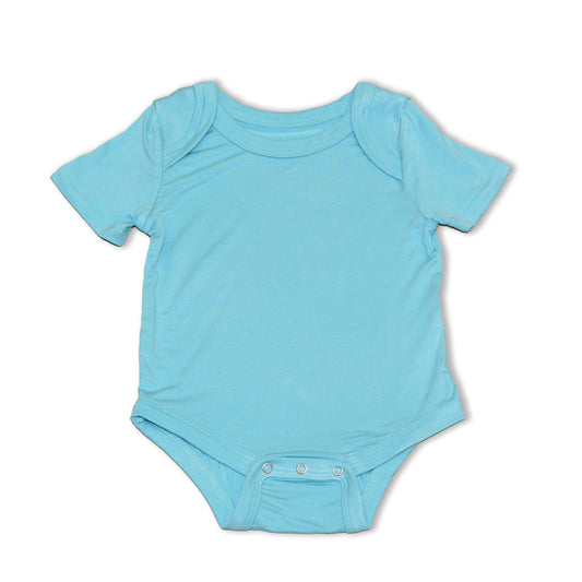 Bamboo Short Sleeve Onesie (Aqua)