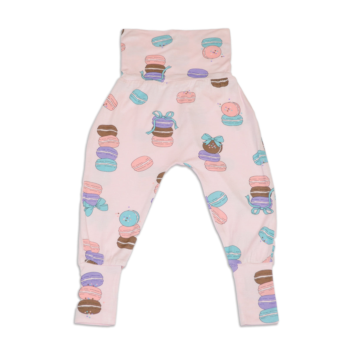 Bamboo Grow with Me Harem Pants (Macaron Party Print)