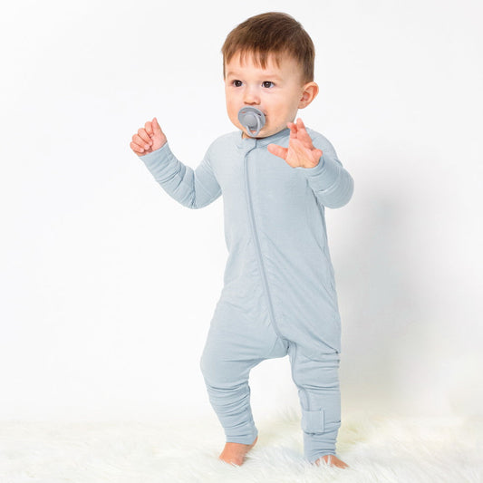 Bamboo 2-way Zipper Convertible Romper (Magic Cloud)