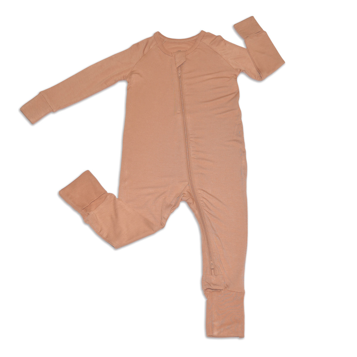 Bamboo 2-way Zipper Romper/Footless Sleeper (Toast)