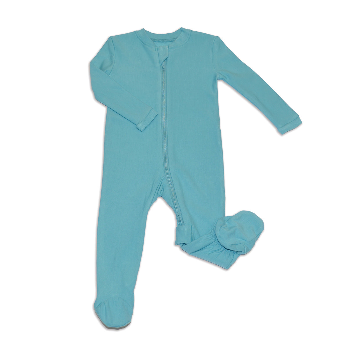 Bamboo Fleece Footie W/2 Way Zipper (Reef)