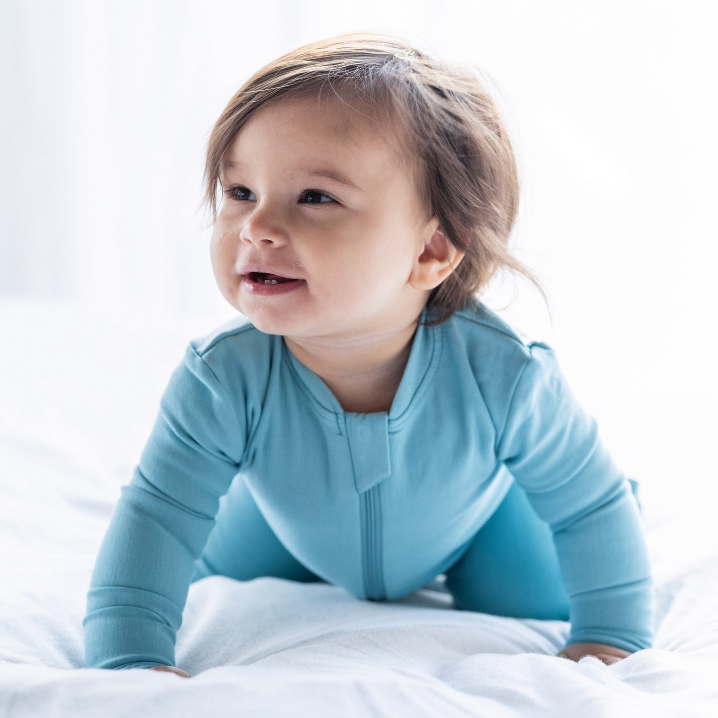 Bamboo Fleece Footie W/2 Way Zipper (Reef)