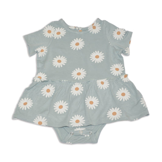 Bamboo Skirt Bodysuit (Daisy Print)