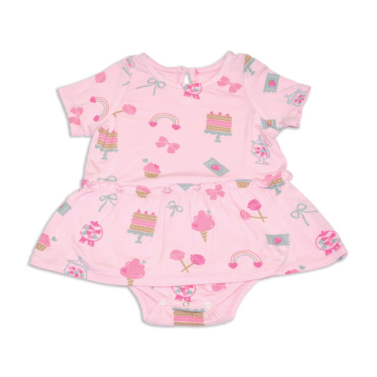 Bamboo Skirt Bodysuit (Sweet Shop Print)