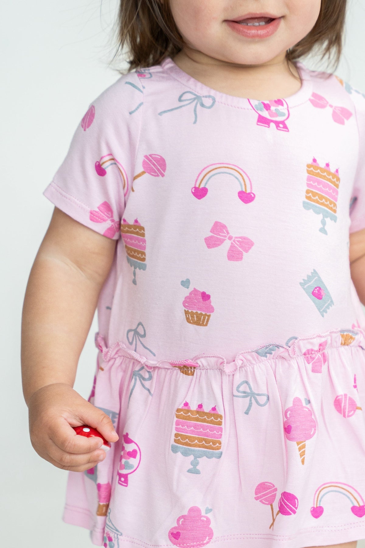 Bamboo Skirt Bodysuit (Sweet Shop Print)