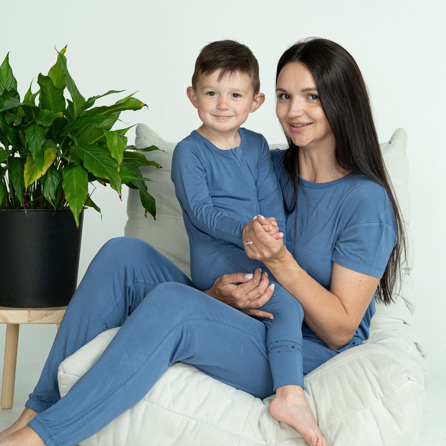 Bamboo 2-way Zipper Romper/Footless Sleeper (Galactic Blue)