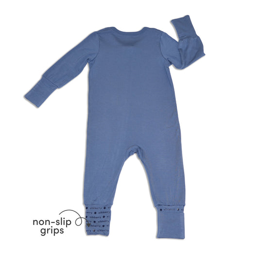 Bamboo 2-way Zipper Convertible Romper (Galactic Blue)