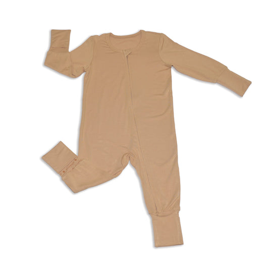 Bamboo 2-way Zipper Convertible Romper (Cookie)