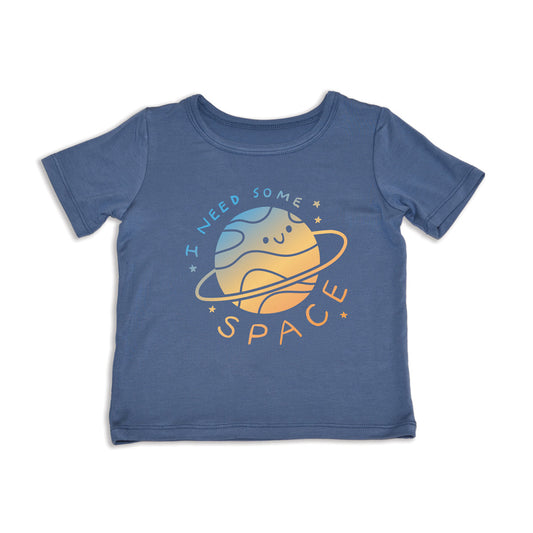 Bamboo Short Sleeve Graphic Tee (Galactic Blue)