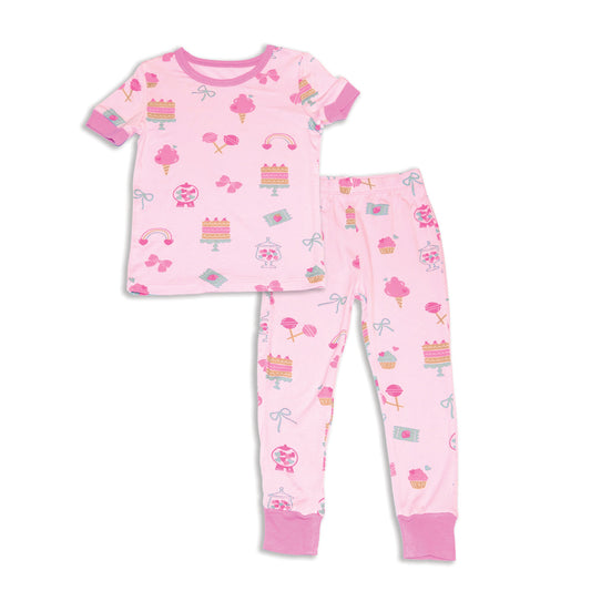 Bamboo Short Sleeve Pajama Set (Sweet Shop Print)