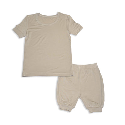 Pyjama en rayonne de bambou avec haut à manches courtes et short — Owl Feather