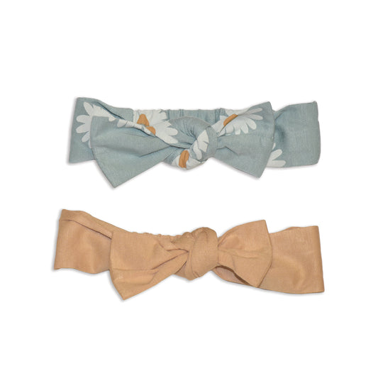 Bamboo Headbands 2 pack (Daisy Print/Cookie)