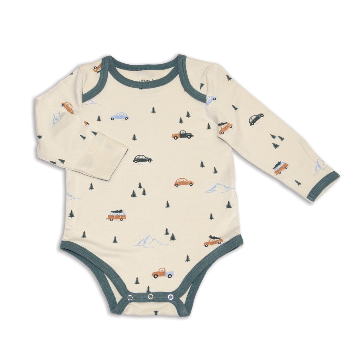 Bamboo Long Sleeve Onesie (Winter Road Trip Print)