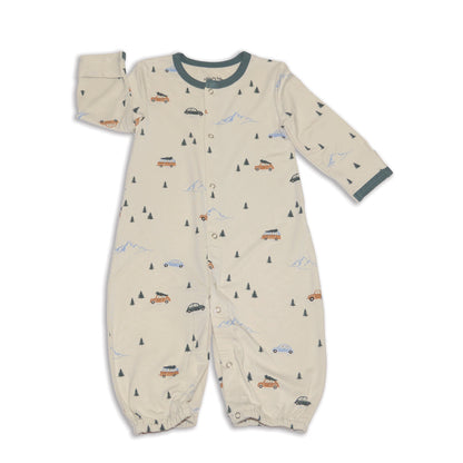Rayon from Bamboo Converter Gown (Winter Road Trip Print)