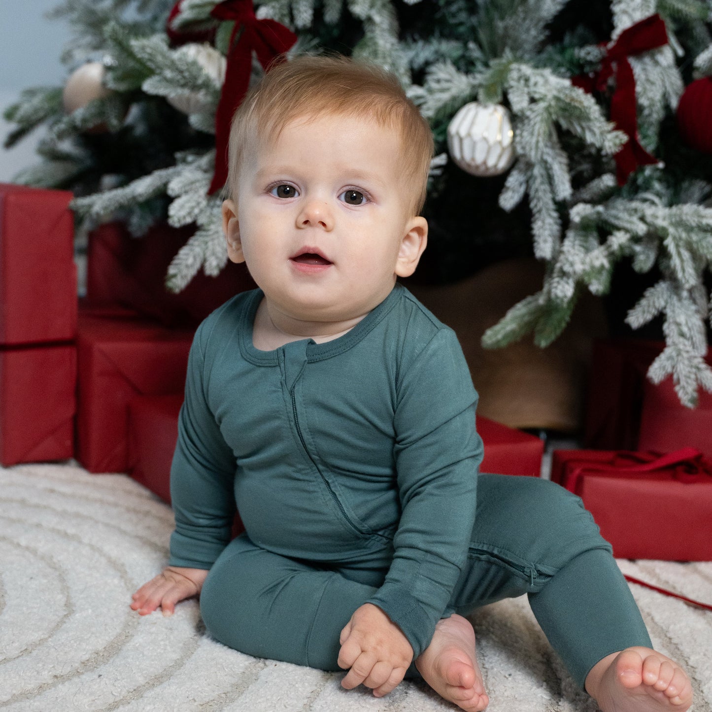Bamboo 2-way Zipper Romper Sleeper (Pine)