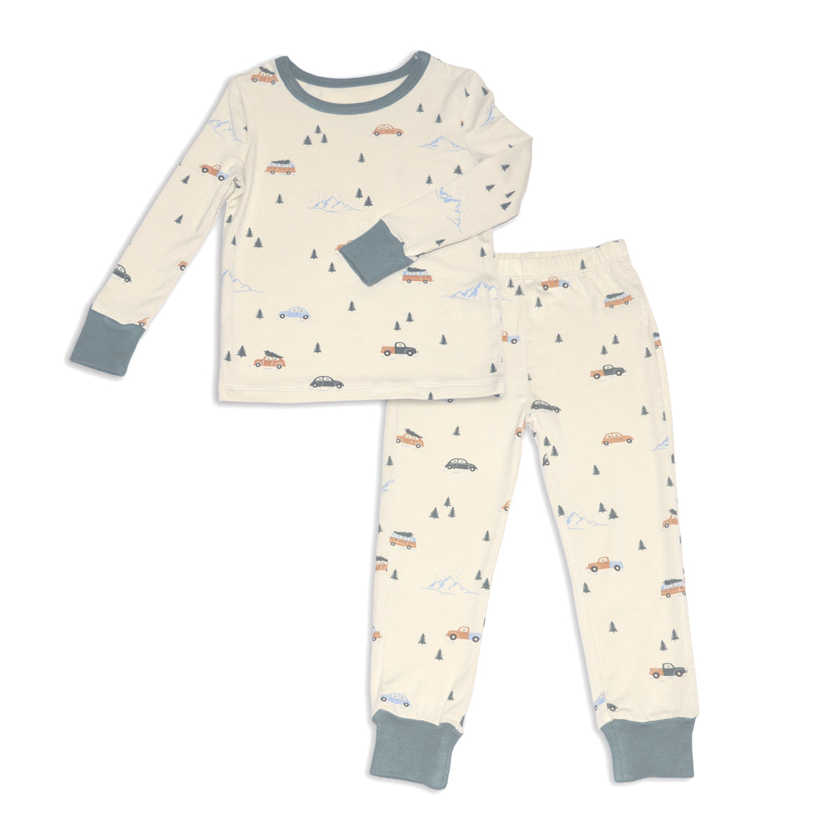 Bamboo Long Sleeve Pajama Set (Winter Road Trip Print)